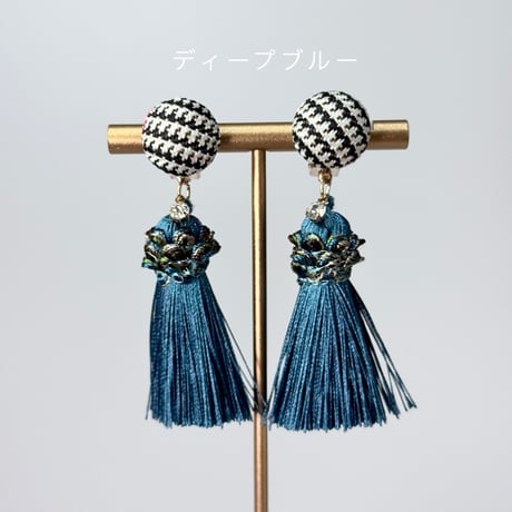 千鳥柄×カラータッセル