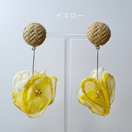 ラタン×花びらシフォンミックス
