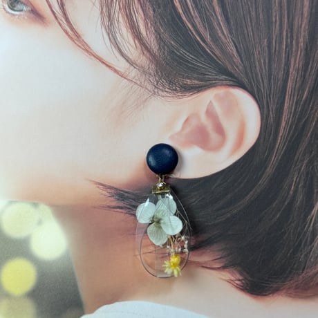 紫陽花くすみグリーン×イエローsizukuレザー