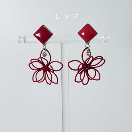 （春夏）カラ－タイル×カラー花ワイヤー