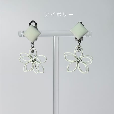 （春夏）カラ－タイル×カラー花ワイヤー