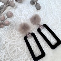 ミンクファー×ベロアロングスクエア