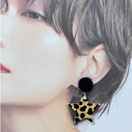 ファ－&レザー×レオパードパーツ