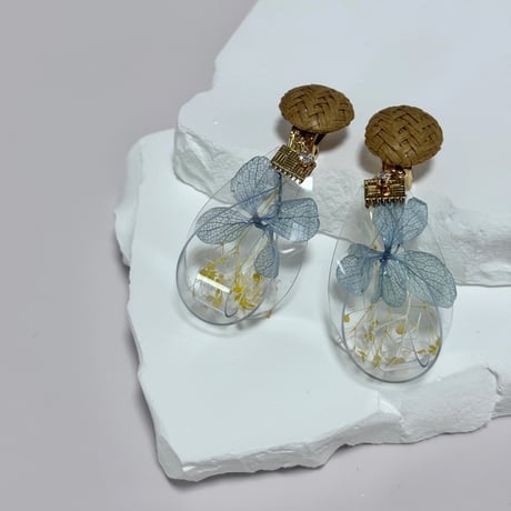 （春夏）紫陽花水色×イエローsizukuラタン
