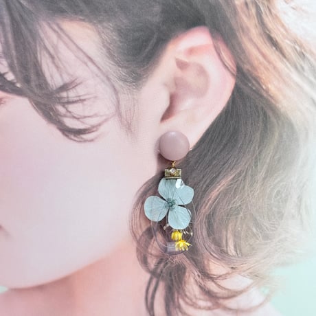 紫陽花セルリアンブルー×イエローsizukuレザー