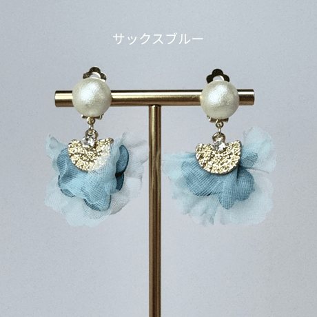マットパール×シフォンフラワー