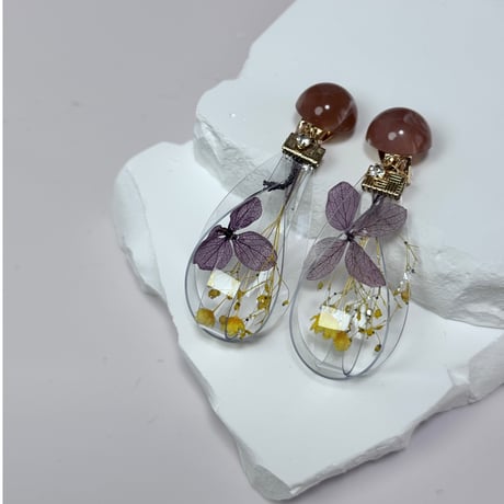 （春夏）紫陽花ラベンダー×イエローsizukuレジン