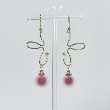 ゴールドまがりパーツ×タピオカ風ボール