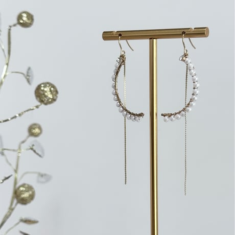 ムーンラインパール×ロングチェーン