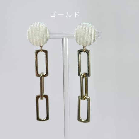 （秋冬）異素材トップ×チェーンリンク