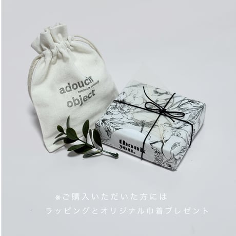 花ワイヤービーズ付き×アイスストーン