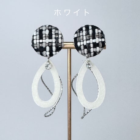 織り柄ラウンド×しずくスウェード