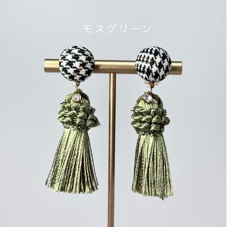 千鳥柄×カラータッセル