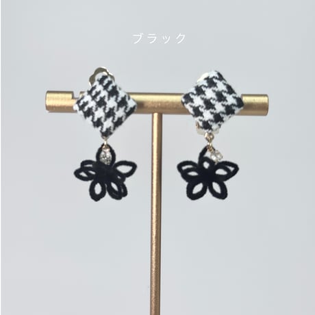 千鳥柄×ワイヤーモールフラワー（小）