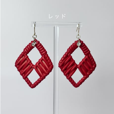 ラタン風カラフルピアス＆イヤリング