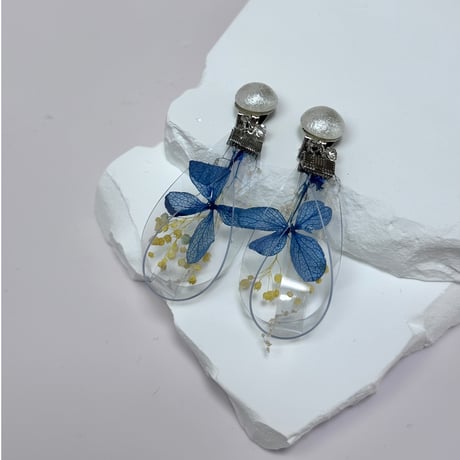紫陽花コバルトブルー×イエローsizukuパール