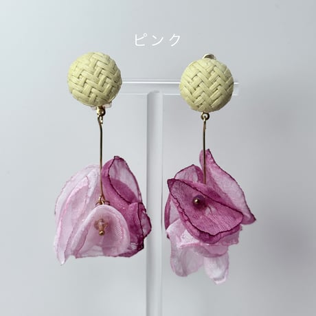 ラタン×花びらシフォンミックス