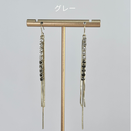 グラデーションストーン&ロングチェーン