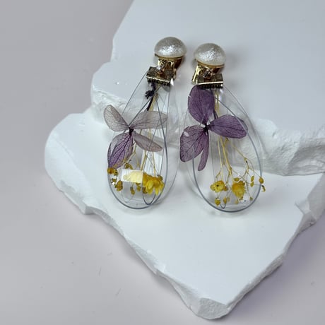 紫陽花ラベンダー×イエローsizukuパール