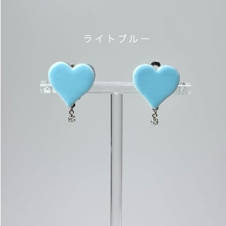 ハートタイル×ラインストーン