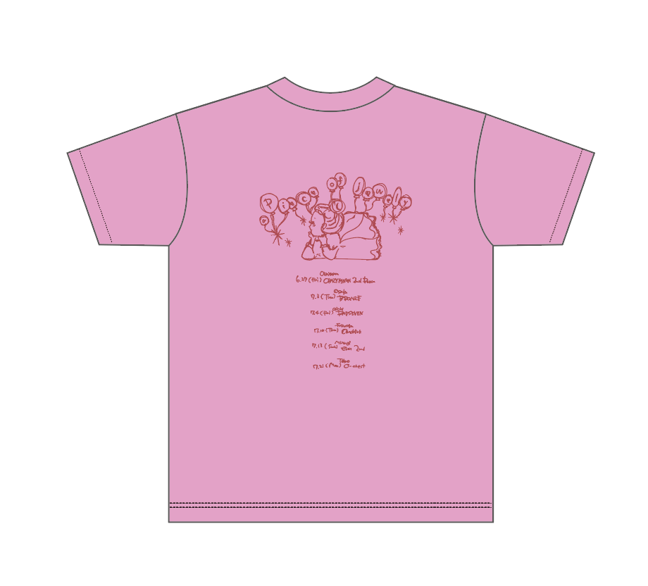a piece of jewelry tour Tee（PINK） | unfairrule