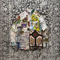 USED Multi Vintage Tapestry Remake Work Shirt