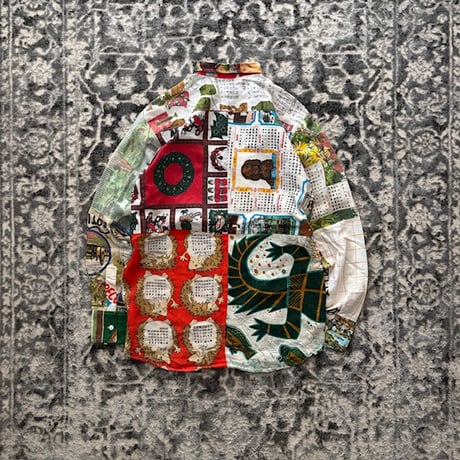USED Multi Vintage Tapestry Remake Work Shirt