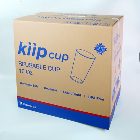 カップタイプ　16OZ(16オンス) ラベル付　華(透明) <1ケース＝600個>