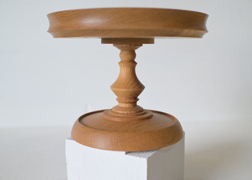 お値下げしました民藝 ちきりや コンポート大皿 コンポート皿 b【樹種】ホワイトオーク 【サイズ】直径164ミリ