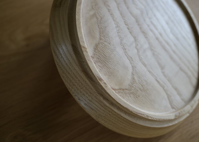 丸盆 トレイ 【樹種】 栗【サイズ】 直径214ミリ 高さ27ミリ | idea