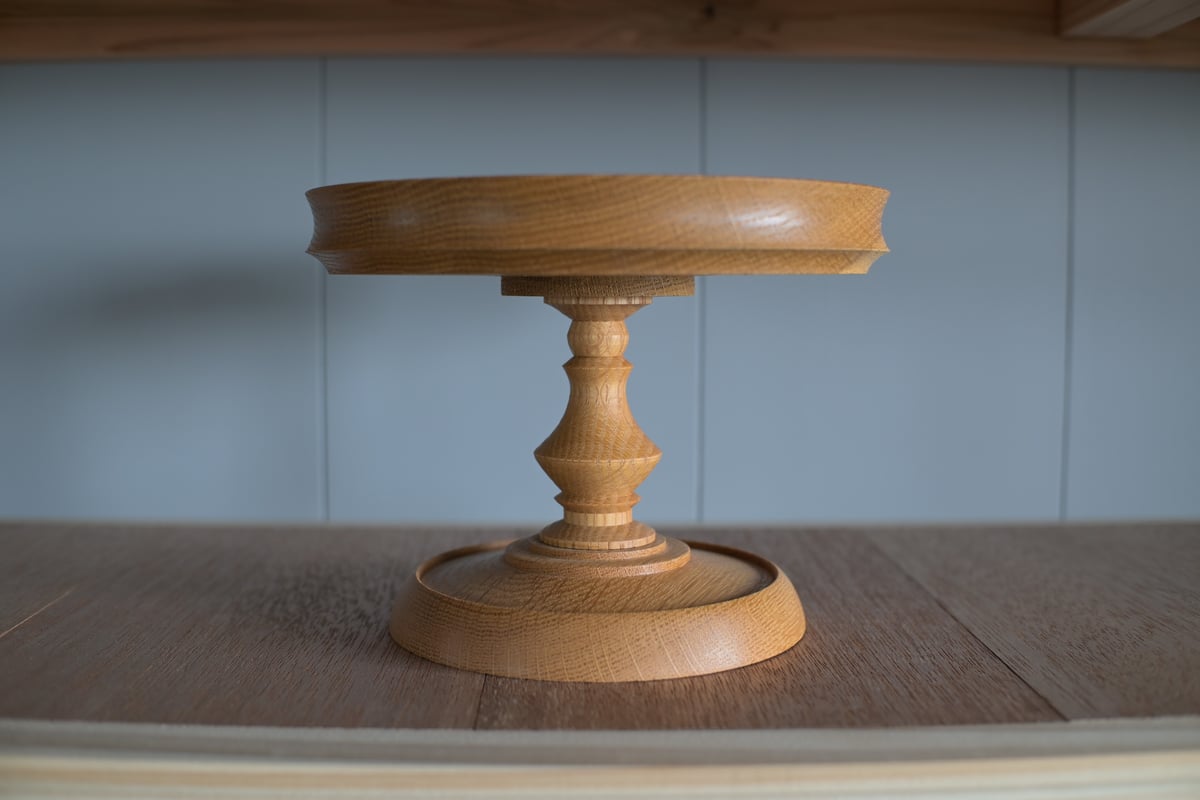 コンポート皿 b【樹種】ホワイトオーク 【サイズ】直径164ミリ 高さ