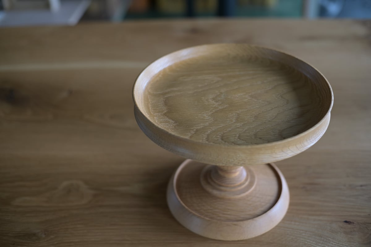 コンポート皿　長皿　ナラ材 森夏未 コンポート皿/花リム Φ210 MON-04 | svale furniture