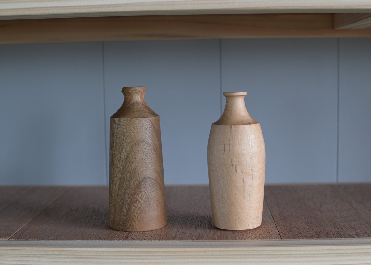 一輪挿し ドライフラワー用 【樹種】カエデ クスノキ | idea wood craft