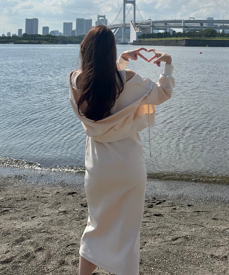 MADE〕zip hoodie×dress set［ivory］ | MONAMOUR 