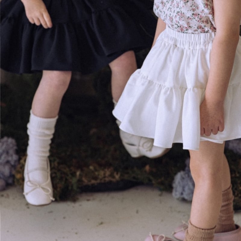 即納】【M/L】Wave skirt (white) 【Wonny Ribbon】 | Ki