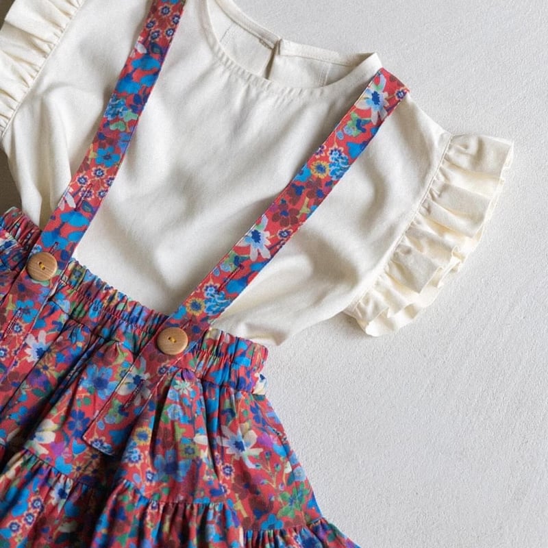 wonny ribbon ロンパース Wonny Ribbon【即納】(残りred S) Tropical skirt (red/y