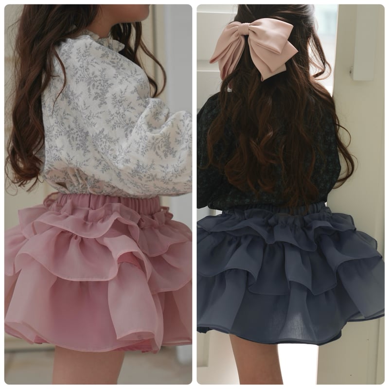 ★ともとも★ 予約】organza fiore skirt【slowgrow】 | Kids MuMu