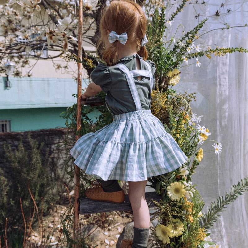 即納】【M/L】【mint/black】Check Mia skirt 【Wonny Rib 即納】【M/L】【mint/black】Check Mia skirt 【Wonny Rib