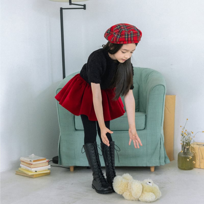 即納】Velvet skirt【Wonny Ribbon】 | Kids MuMu