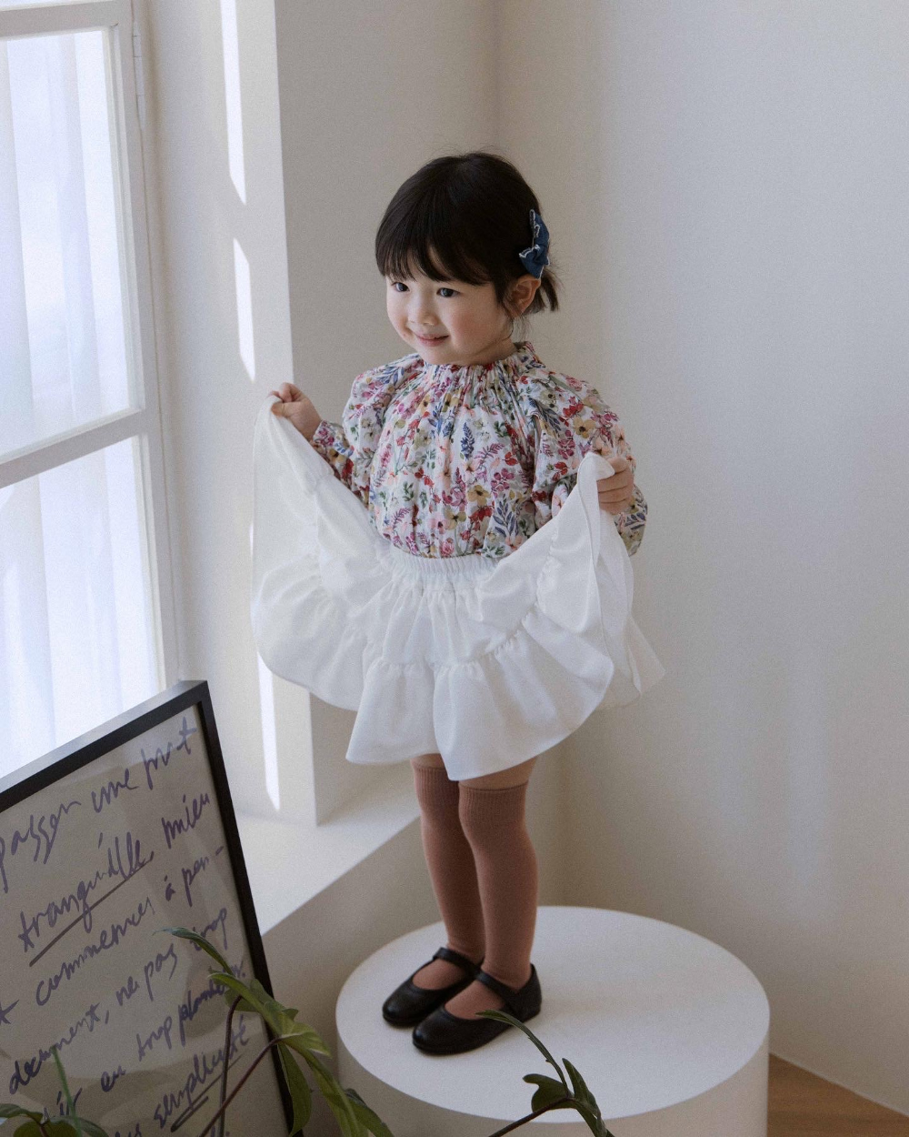 即納】【M/L】Wave skirt (white) 【Wonny Ribbon】 | Ki