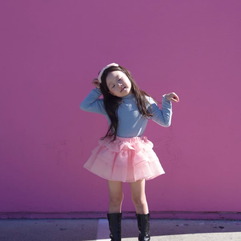 2024年レディースファッション福袋特集 即納】【pink/XXXLのみ】organza fiore skirt【slowgrow】 スカート