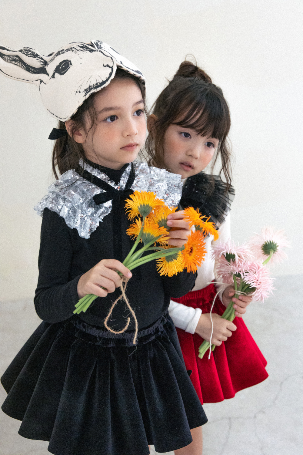 即納】【red/S,M,L】【black/S】Velvet skirt【Wonny Ribb