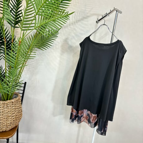 2606-0123】A'lmarl】チャコール◇接触冷感 レイヤードちゅに税込7490