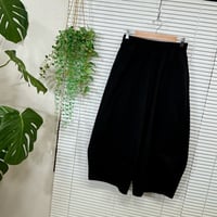 2606-0015】黒◇薄手ストレッチツイル バルーンサルエルPt税込4950