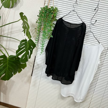 2606-1049】A'lmarl】黒◇ドライタッチ ドルマンPo＆タンクトップセット税込6390