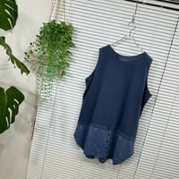 2607-1070】別注】ブルー◇ピグメント 異素材切替タンク税込5390