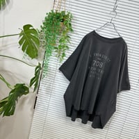 2606-1053】チャコール◇ピグメント ロゴTee