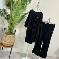 2607-1115】A'lmarl】黒◇接触冷感 トップス＆パンツ税込9040