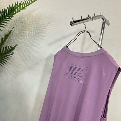2606-0130】ピンクパープル◇接触冷感 Backプリ＆刺繍 とろみワンピ税込5830