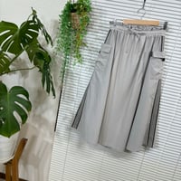 2606-1046】A'lmarl】グレージュ◇サイドライン 異素材フレアSkt 税込6990